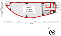 近鉄銀座中央通りビルⅢ　3F 間取り図